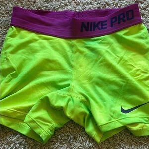 Nike Pro Neon Green Shorts